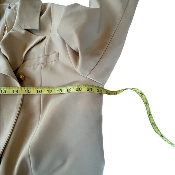 BLAZER COAT Womens XXL Khaki Stretch Double Breasted Classy Workwear - Picture 13 of 15